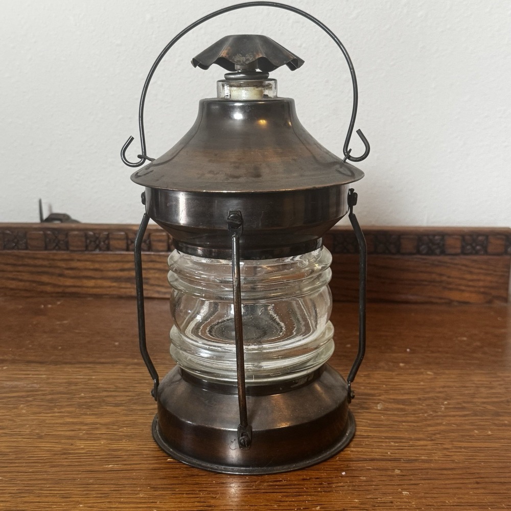 Vintage Musical Liqueur Decanter Wind Up Music Box Metal & Glass Barware